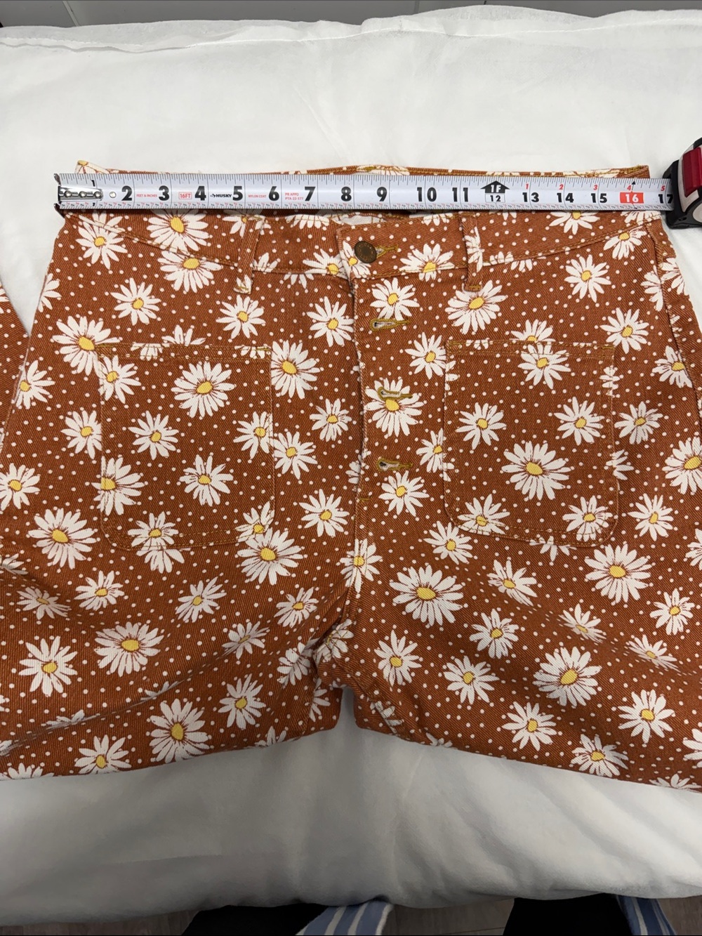 Wrangler Rust Daisy Print Wide-Leg Jeans - Picture 7 of 16